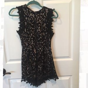 black lace dressy romper francesca’s